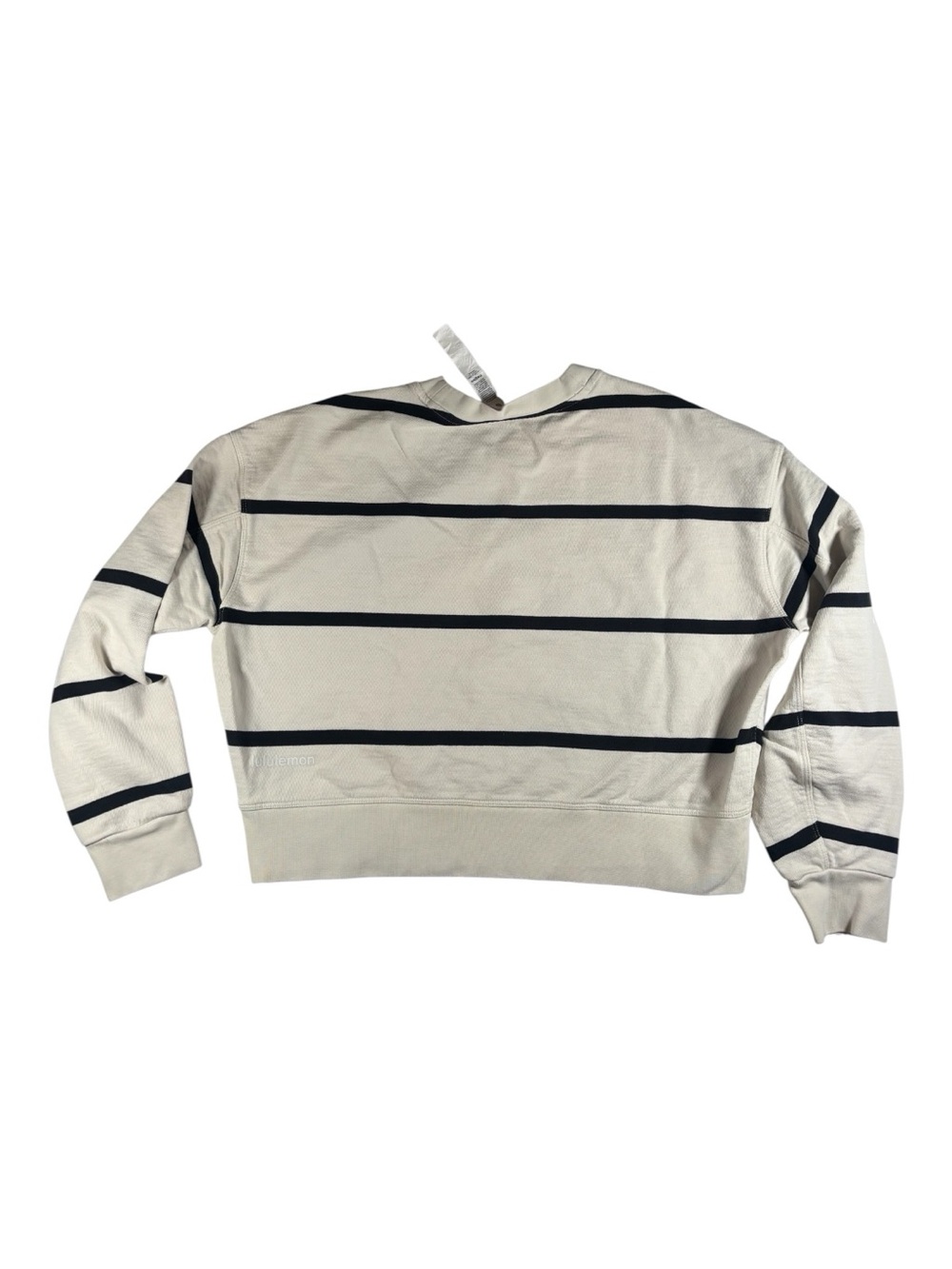 lululemon Perfectly Oversized Cropped Crew Striped Womens Size 6 Athleisure - Picture 3 of 7